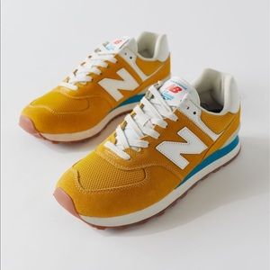 New Balance Varsity Gold/Sky Blue 574 Sneakers